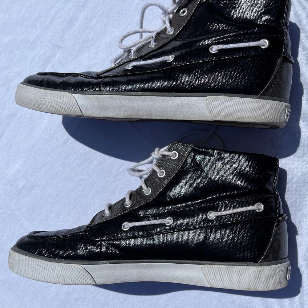 Polo Ralph Lauren Lander Chukka Sneaker Men's US13D High Top Coated Canvas Black